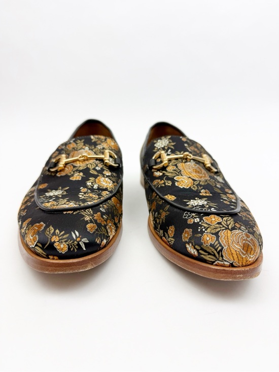 Taft The Russell Loafer in Eden Jacquard Weaver Horsebit Slip Ons Black Floral main image 13